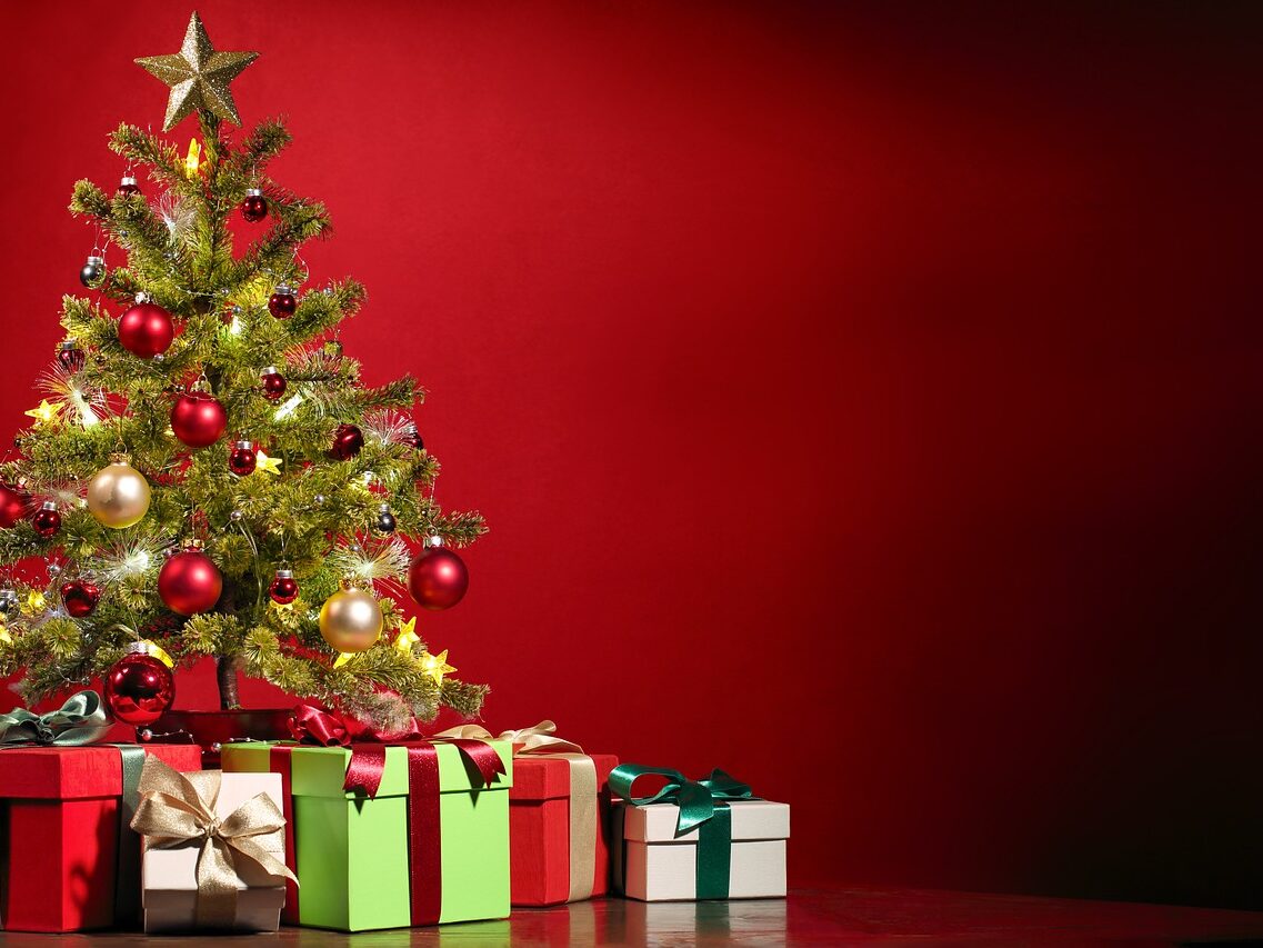 christmas, christmas tree, presents