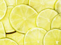 lime, slices, lemons