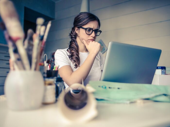 Photo of a Woman Thinking